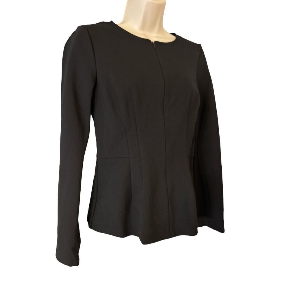 G.I.L.I. Zip Sleeve Milano Ponte Top Black Size 4
